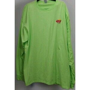 Frito Lay Employee Shirt 2XL Neon Green Long Sleeve Jerzees Embroidered Logo